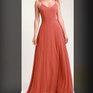 Lulu’s: Meteoric Rise Rusty Rose Maxi